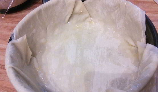 картофельно-грибной торт с черносливом