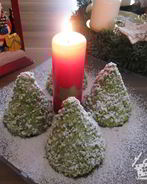 Миндально-бисквитные Елочки