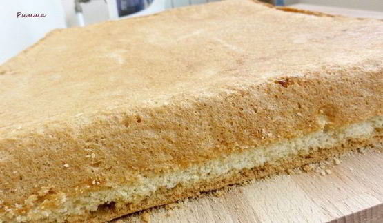 миндальный шифоновый бисквит