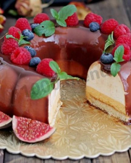 Рецепт муссового торта с манго и шоколадом