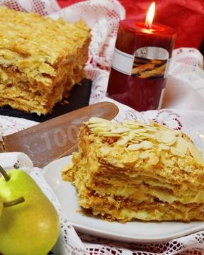 Наполеон из слоеного теста классический