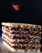 Шоколадно-ореховый вафельный торт