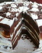 Шоколадно-творожный торт