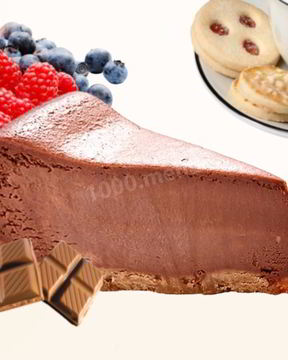 Шоколадный торт из печенья и творога с выпечкой