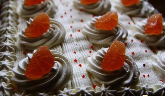 торт апельсины в облаках