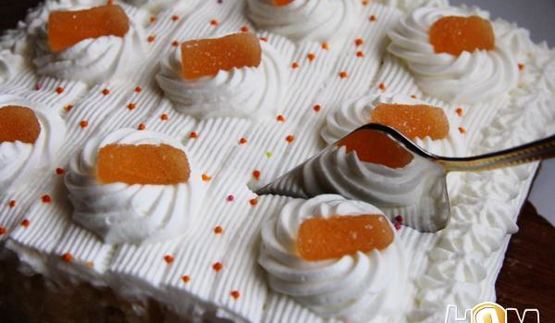 торт апельсины в облаках