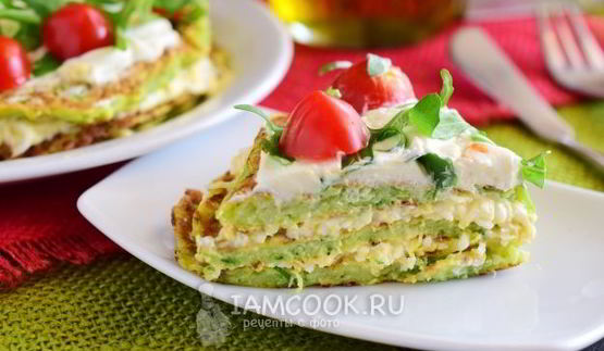 торт из кабачковых блинчиков