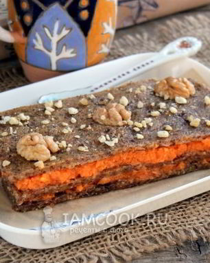Торт из моркови без выпечки