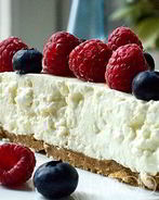 Торт из печенья с творогом и желатином