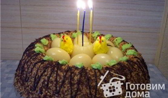 торт куриное гнездышко