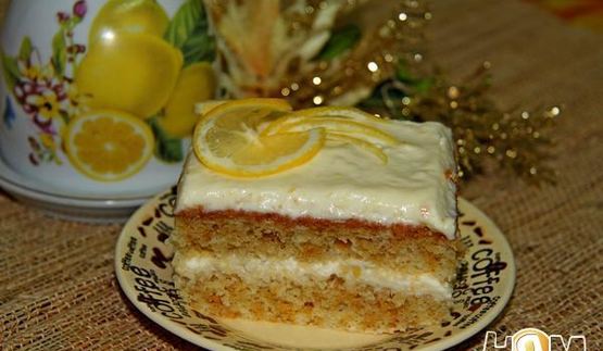 торт лимонный со сливками