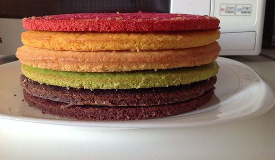 торт радуга