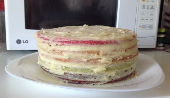 торт радуга