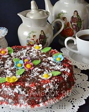 Торт с кремом на кефире