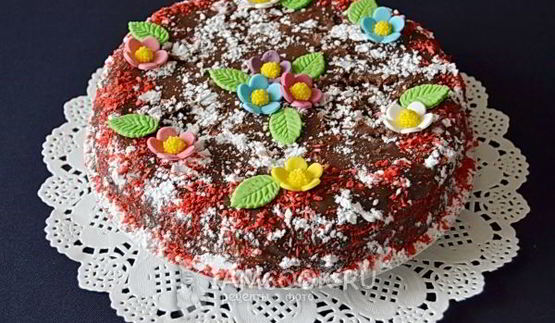 торт с кремом на кефире