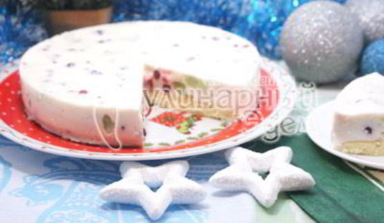 торт самоцветы в снегу