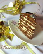 Торт Шоколадная девочка с пломбирным кремом