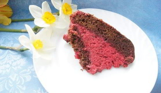 торт шоколадно-вишневый купол