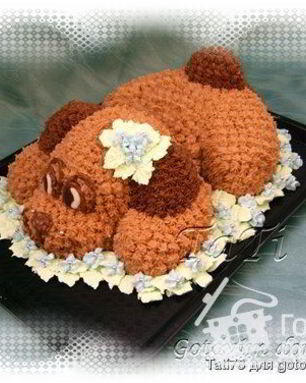 Торт-собачка 3D