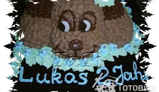 торт-собачка 3d