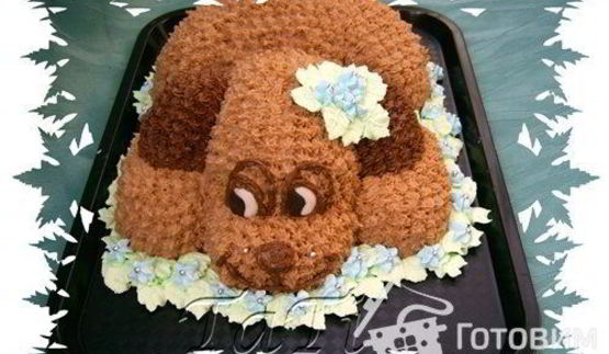 торт-собачка 3d