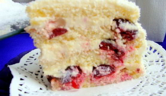 торт вишенка в снегу