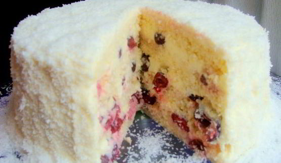 торт вишенка в снегу