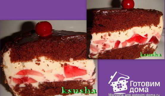 торт вишневый закат