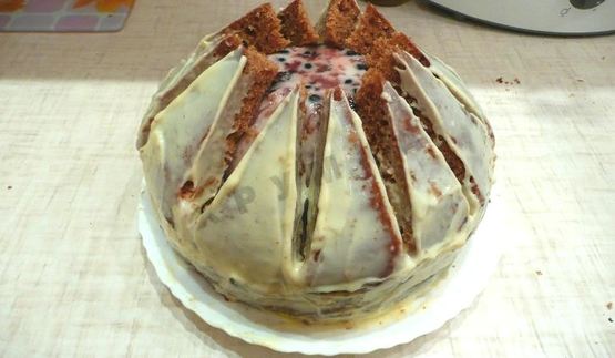 торт вулкан йогуртовый