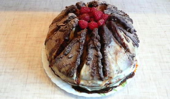 торт вулкан йогуртовый