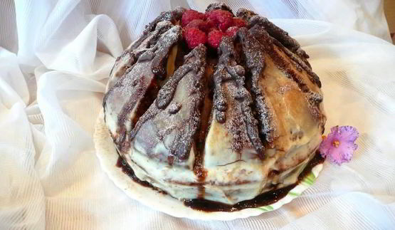 торт вулкан йогуртовый