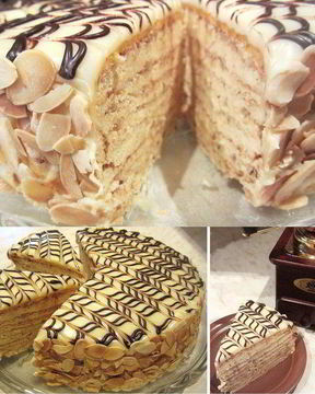 Торт Эстерхази с заварным кремом