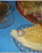 Творожный тортик с ананасом и личи