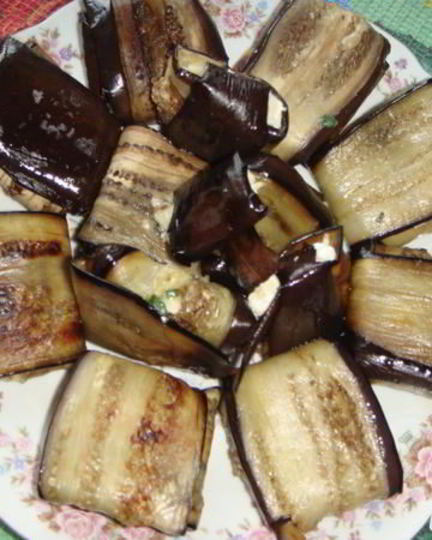 Рецепт запеченных конвертиков из баклажанов