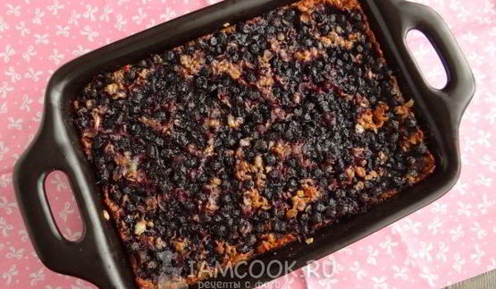 геркулесовая запеканка с черникой