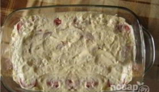 картофельная запеканка с грибами и помидорами