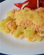 Картофельная запеканка с креветками