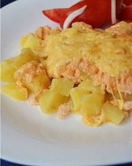 Рецепт картофельной запеканки с креветками