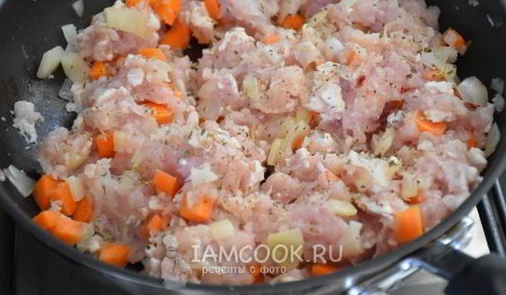 картофельная запеканка с куриным фаршем в духовке