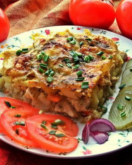 Рецепт картофельной запеканки с курицей