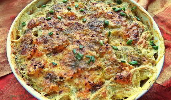 картофельная запеканка с курицей