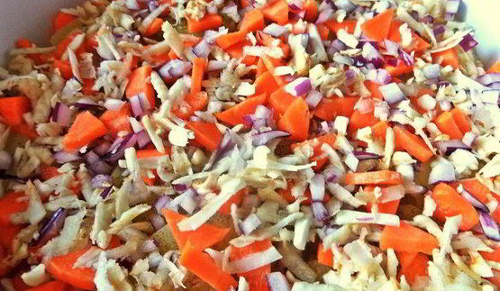 картофельная запеканка с курицей