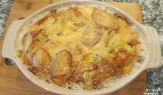 картофельная запеканка с луком