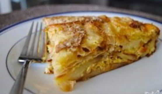 картофельная запеканка с луком