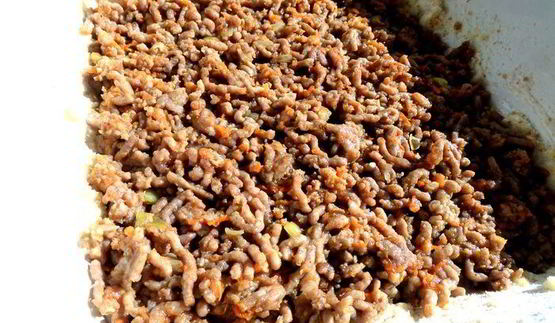 картофельная запеканка с сельдереем и фаршем