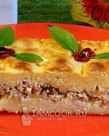 Рецепт картофельной запеканки со свиным фаршем и сыром