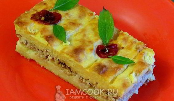 картофельная запеканка со свиным фаршем и сыром