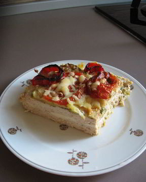 Мясная запеканка с фетой и овощами