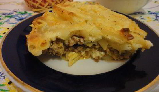 пастицио — запеканка из макарон с фаршем