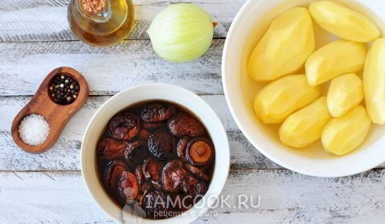постная картофельная запеканка с грибами
